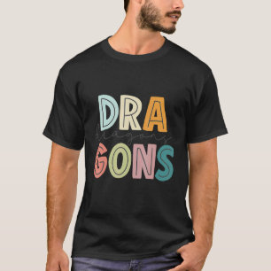 Camiseta Dragons School Deportes Equipo de fans Mascota Esp