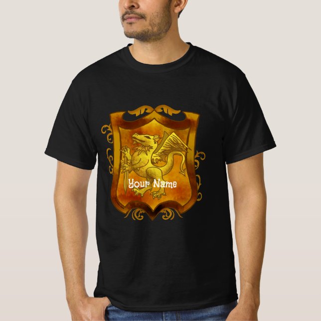 Camiseta Dragons Shield  Family Crest Surname  (Anverso)