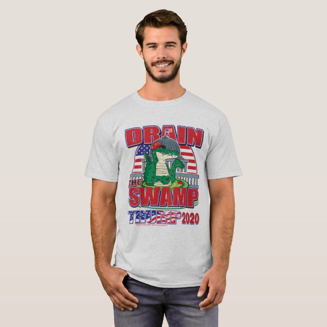 Camiseta Drain the Swamp Trump 2020 (Anverso completo)