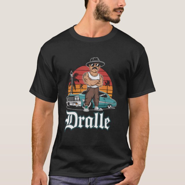 Camiseta Dralle Chicano Compadre Coche Lowrider El Jefe Vat (Anverso)
