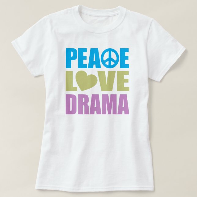 Camiseta Drama de amor de paz (Diseño del anverso)