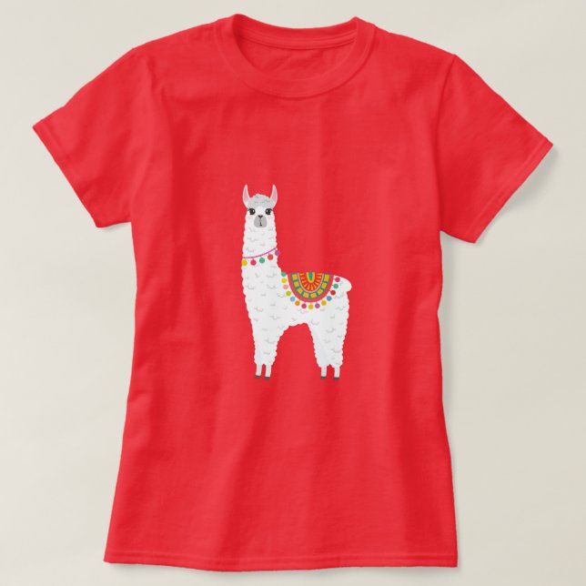 Camiseta Drama de llama de los graciosos Alpaca lindo anima (Diseño del anverso)