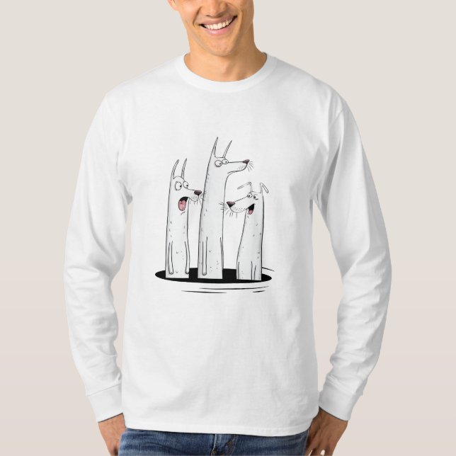 Camiseta “Drama de Perritos” – Edición Longboi (Anverso)