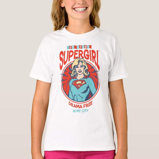 Camiseta Drama de superchica libre en mi ciudad (Anverso)