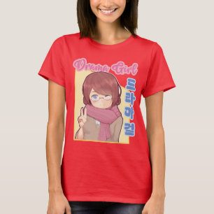 Camiseta Drama Kawaii Chica con estética hangul coreana