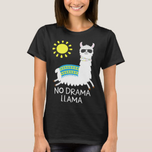 Camiseta Drama Kein Lama Alpaca Happy Freedom Llama Sunglas
