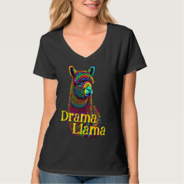 Camiseta Drama Llama Color psicodélico