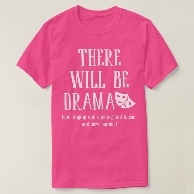 Camiseta Drama musical cantando música bailando hombres muj (Diseño del anverso)