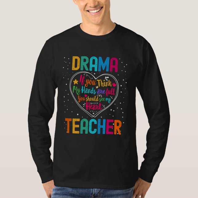 Camiseta Drama Teacher Appreciation Week Back to School Hea (Anverso)
