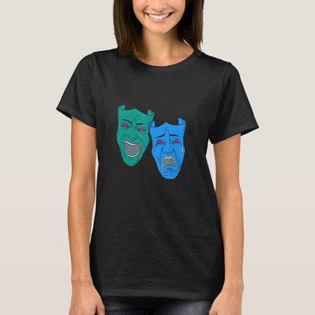 Camiseta Drama Theater Masks Comedy and Tragedy 1 (Anverso)