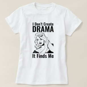 Camiseta dramática de mujer que llora retro