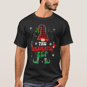 Camiseta Dramática familia Elf con Navidades Pajama Red