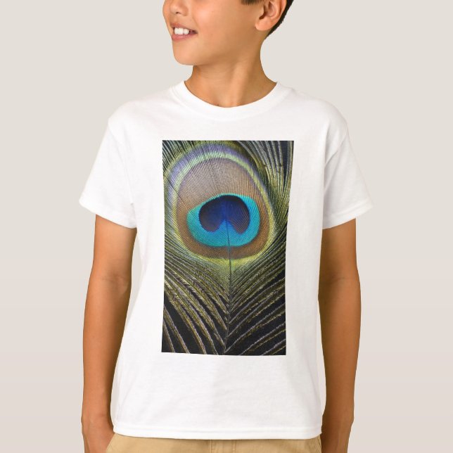Camiseta Dramática pluma de pavo real (Anverso)