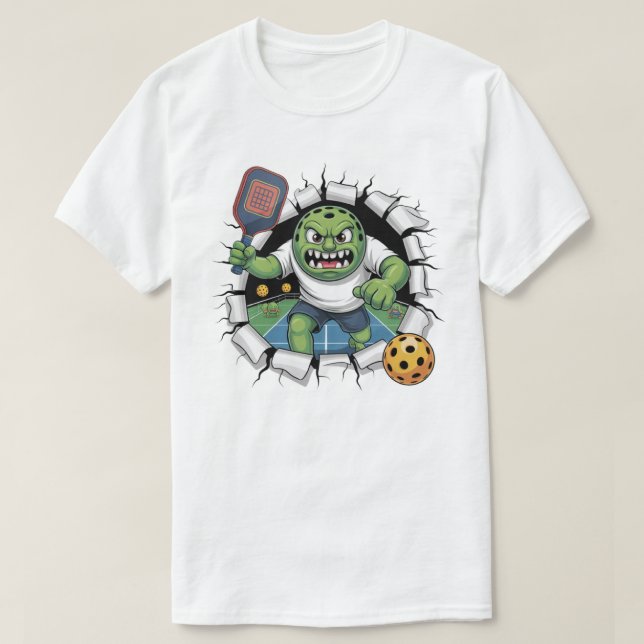 Camiseta Dramática y divertida paliza de remo de pickleball (Diseño del anverso)