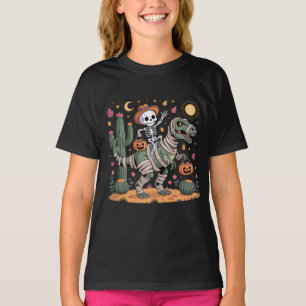 Camiseta Dramático esqueleto y ferocioso dinosaurio mamario