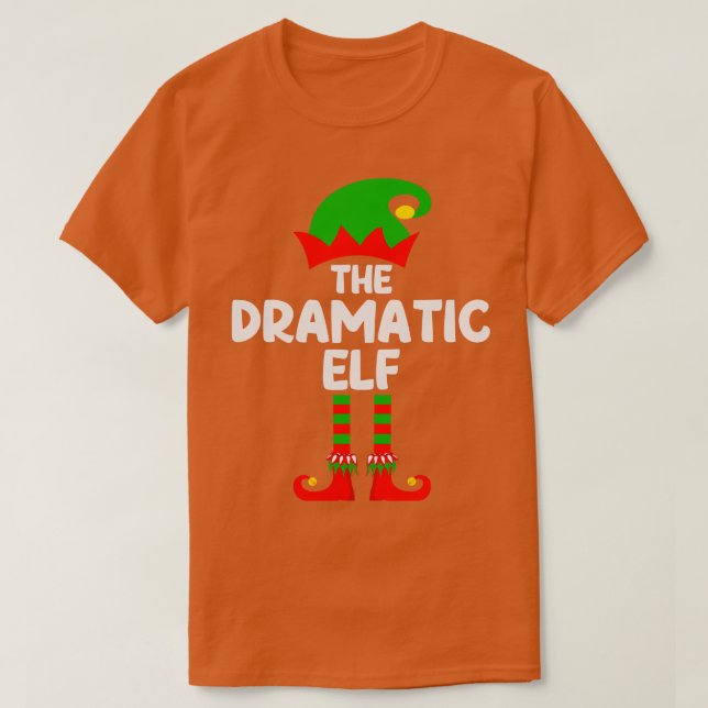 Camiseta Dramático Fiesta de grupo familiar Elf Mateo (Diseño del anverso)