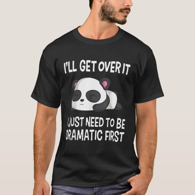Camiseta Dramático Panda Kawaii Bear Face Anime (Anverso)