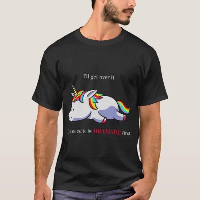 Camiseta Dramático unicornio (Anverso)