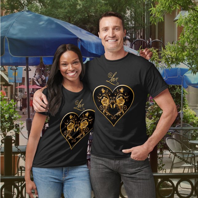 Camiseta Dramático y elegante Rosa de oro (Subido por el creador)