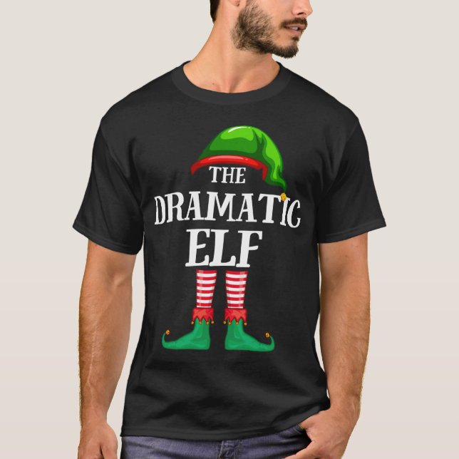 Camiseta Dramáticos Navidades familiares de Elf coincidiend (Anverso)