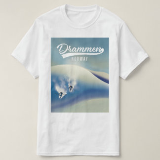 Camiseta Drammen poster de esquí de Noruega
