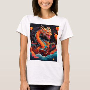 Camiseta Dramón colorido de Año Nuevo chino