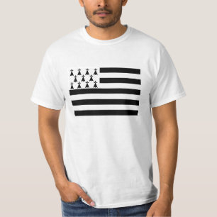Camiseta Drapeau de la Bretaña Breizh Gwenn ha Du Britanny