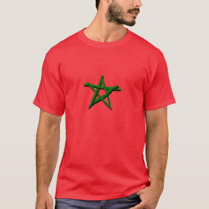 Camiseta Drapeau marocaine avec des brosses