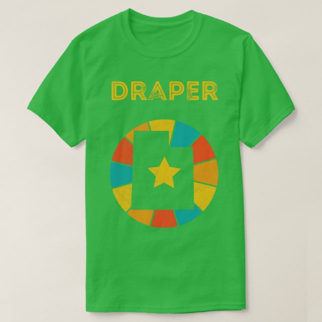 Camiseta Draper Utah Vintage Molestias de recuerdo 1 (Diseño del anverso)