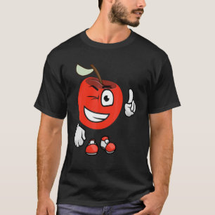 Camiseta Drawing Of A Happy Apple 1