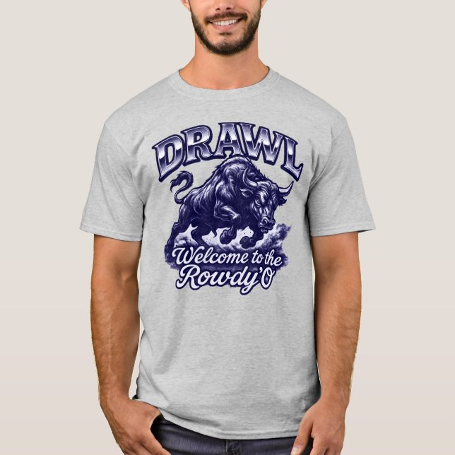 Camiseta Drawl Rowdy'O Mens (Anverso)