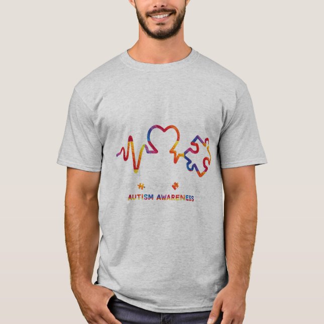 Camiseta Drawstring closurelive, love, accept, autism, awar (Anverso)