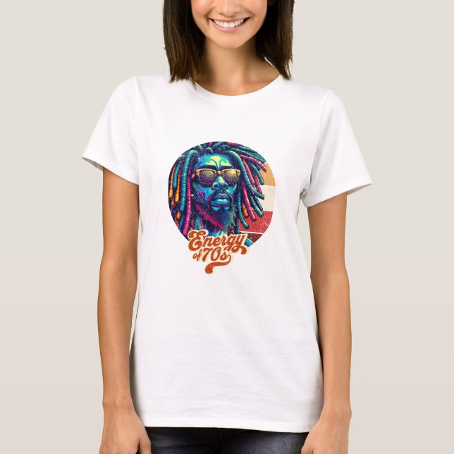 Camiseta Dreadlocks y Swirls divertidos (Anverso)