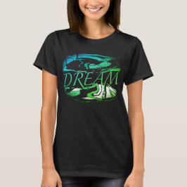 Camiseta "Dream" Aqua Light Green Art Design