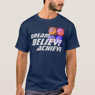 Camiseta Dream Believe Achieve Pop Art Basketball