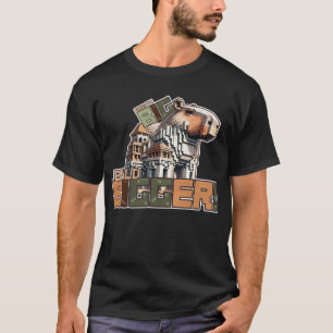 Camiseta Dream Big Build Capybara Pixel Art Design