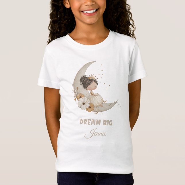 Camiseta Dream Big Fairy Moon Child - Nombre personalizado (Anverso)