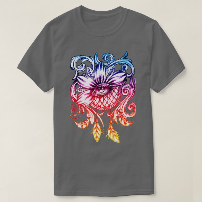 Camiseta Dream Catcher Eye Flower (Diseño del anverso)