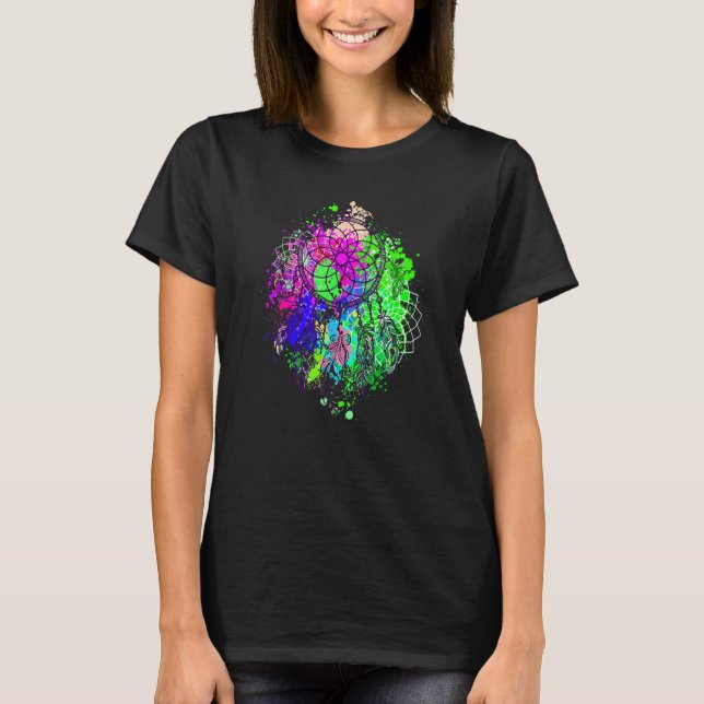 Camiseta Dream Catcher Native American Fethers Tribal Drea (Anverso)