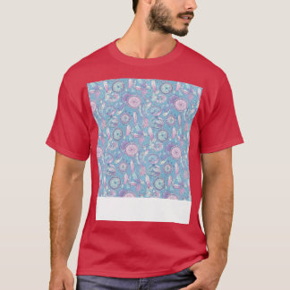 Camiseta Dream Catcher Seamless Pattern Bohemie Hippie Eth