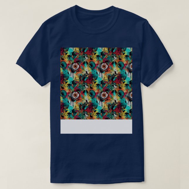 Camiseta Dream Catcher Seamless Pattern Bohemie Hippie Eth (Diseño del anverso)