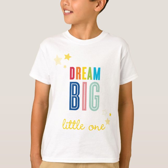 Camiseta DREAM GRAN PEQUEÑO UNA tipografía fría colores bri (Anverso)
