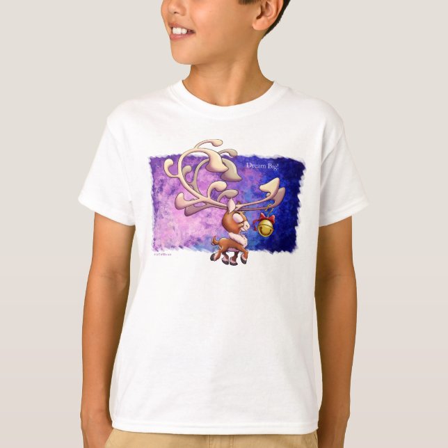Camiseta DREAM GRANDES NAVIDADES REINDEN de Jeff Willis Art (Anverso)