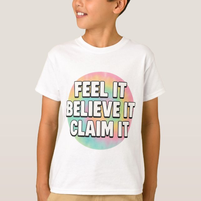 Camiseta Dream It, Believe It, Create It – Motivacional  (Anverso)