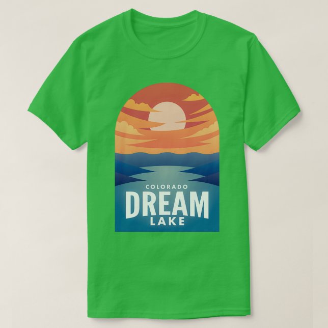 Camiseta Dream Lake CO Retro Sunset (Diseño del anverso)