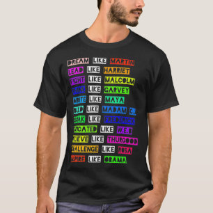 Camiseta Dream Like Martin Lead Like Harriet Women Black Hi
