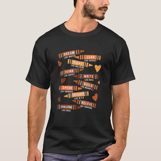 Camiseta Dream Like Martin Leaders African Black History Mo (Anverso)