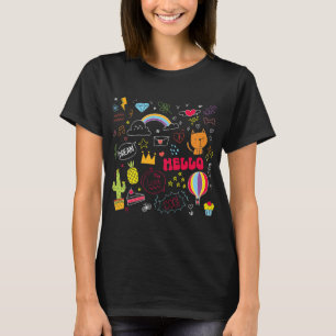 Camiseta Dream Love Hello Visual Drawing Doodle Art