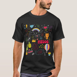 Camiseta Dream Love Hello Visual Drawing Doodle Art