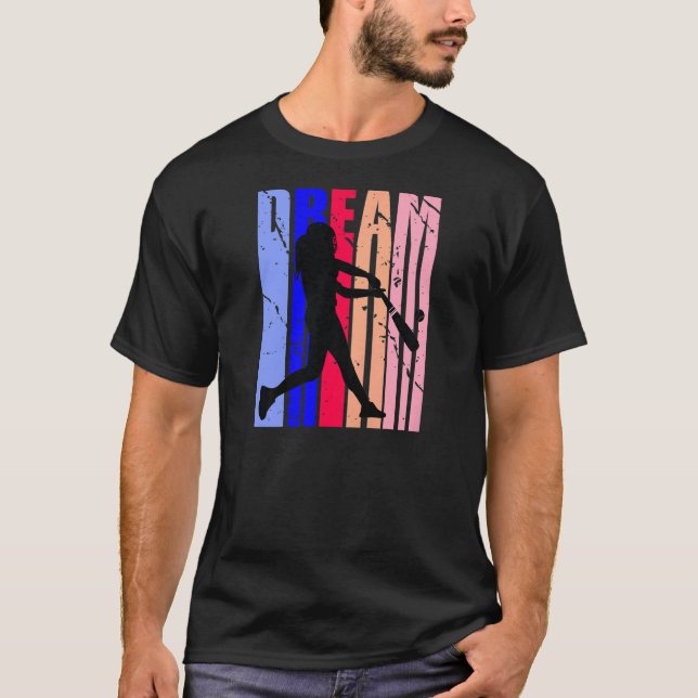 Camiseta Dream Retro Baseball Limitless Funky Silhouette Ra (Anverso)